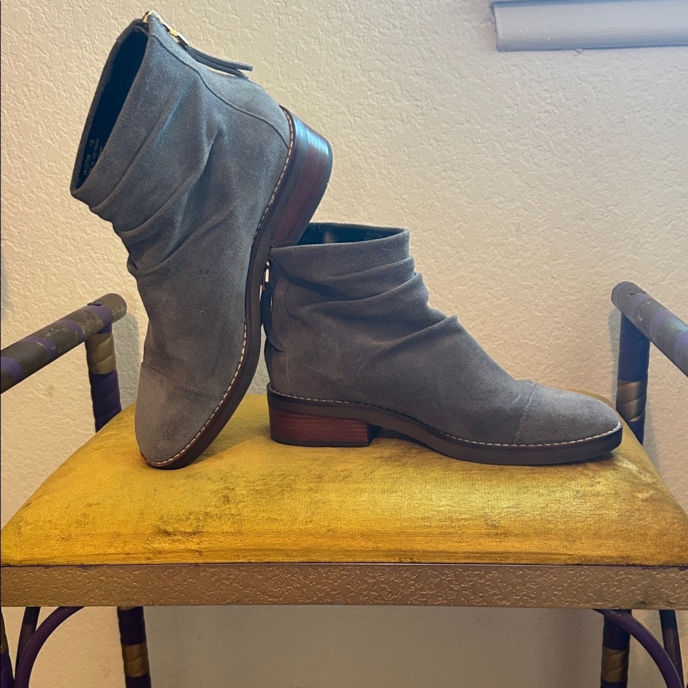 Cole Haan Grey Suede Ankle Boots